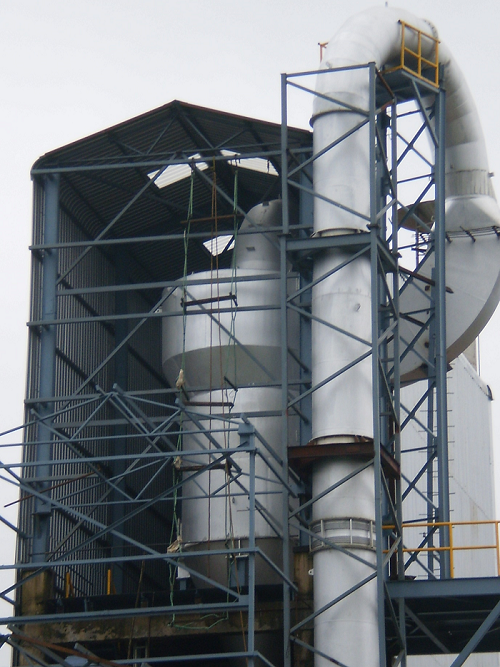 The Flash Dryer setup in the Pre-commissioning stage